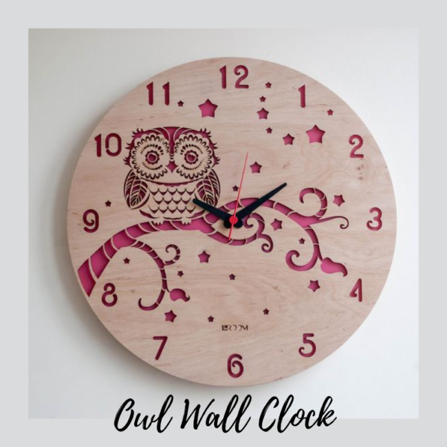Owl Acrylic Wall Clock