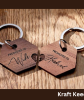 Kraft Keeda Custom Name MDF Keychain Bases