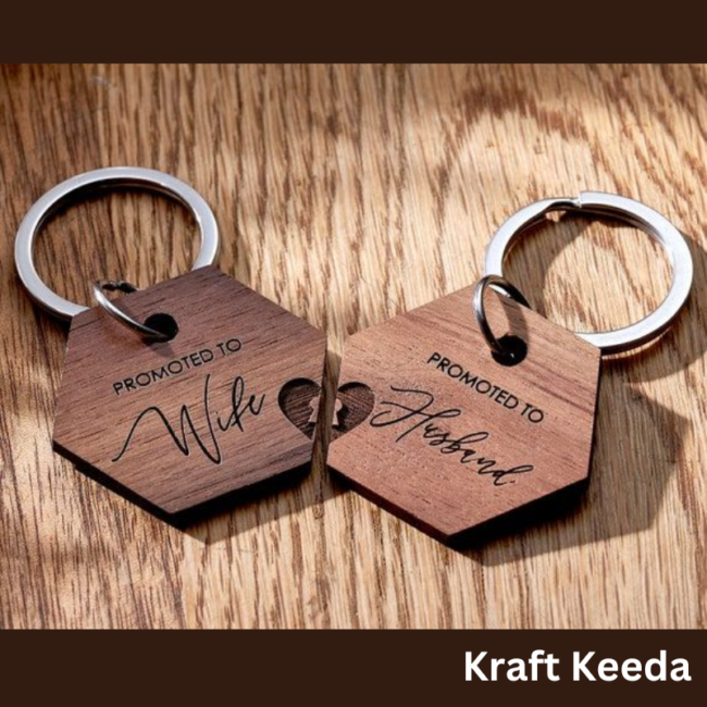 Kraft Keeda Custom Name MDF Keychain Bases