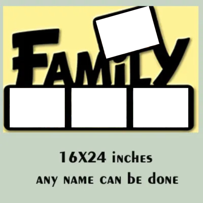 Kraft Keeda MDF Family Photo Frame